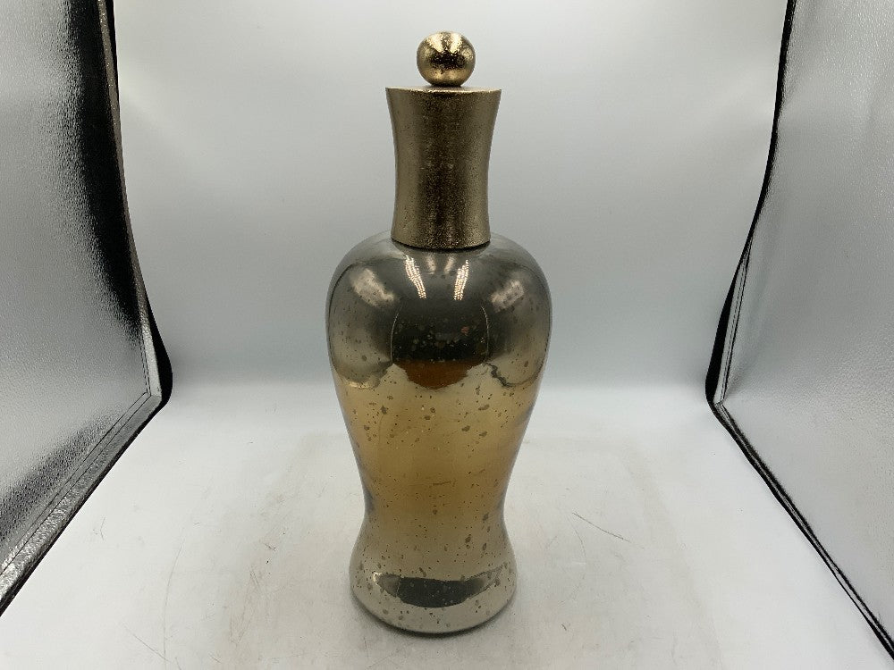 Sm Glass Bottle with Ball on Top